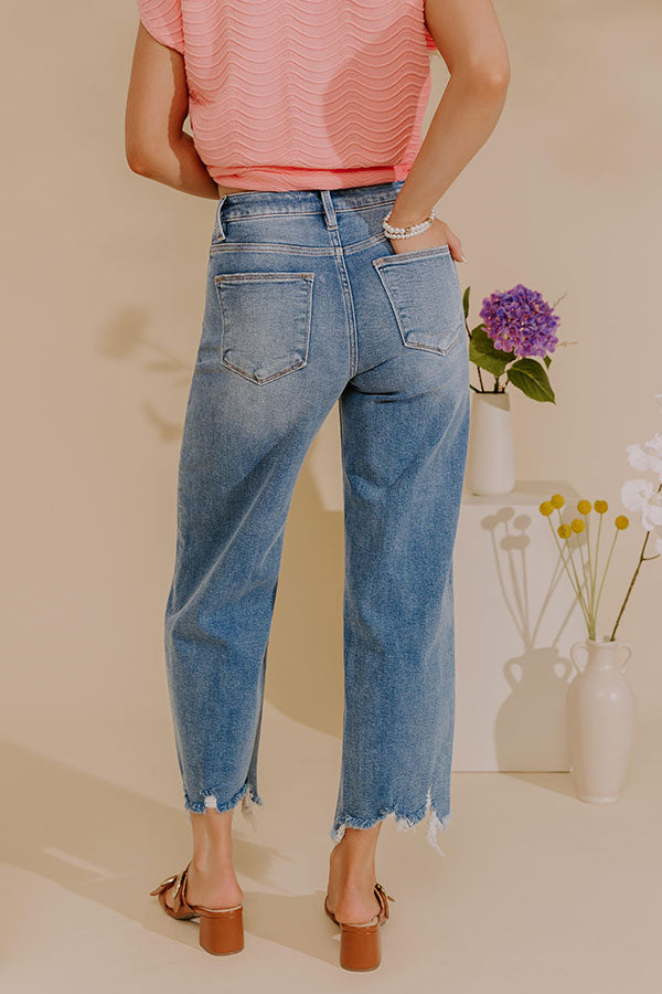 RISEN Isabelle High Waist Crop Wide Leg Jean Image - 3