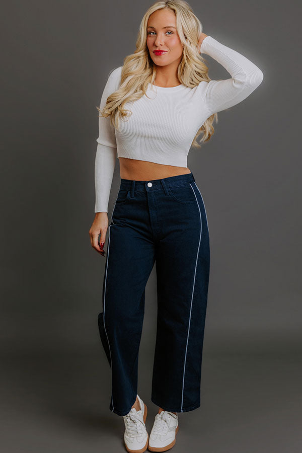 JUST USA Lulu High Waist Barrel Leg Jean Image - 2