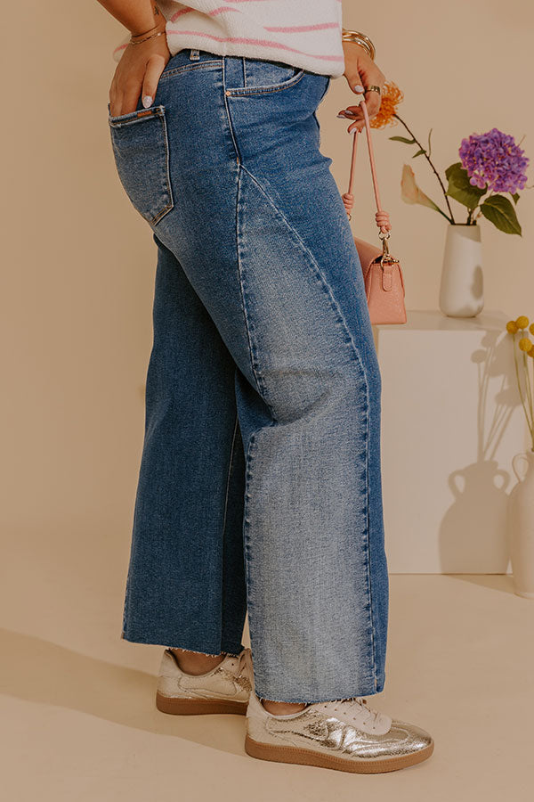 RISEN Tatum Midrise Crop Barrel Leg Jean Curves Image - 4