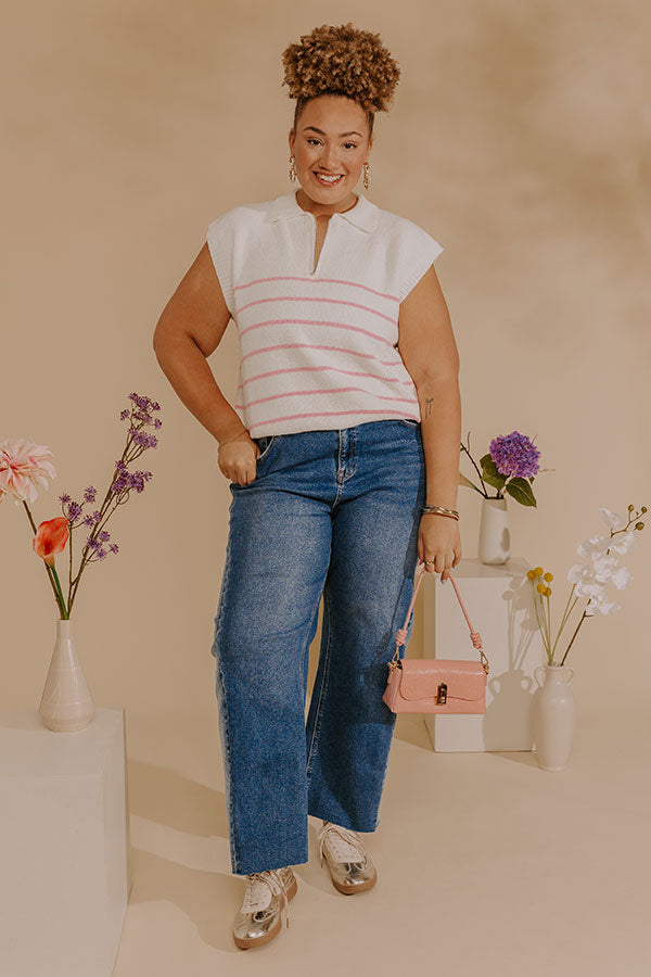 RISEN Tatum Midrise Crop Barrel Leg Jean Curves Image - 2