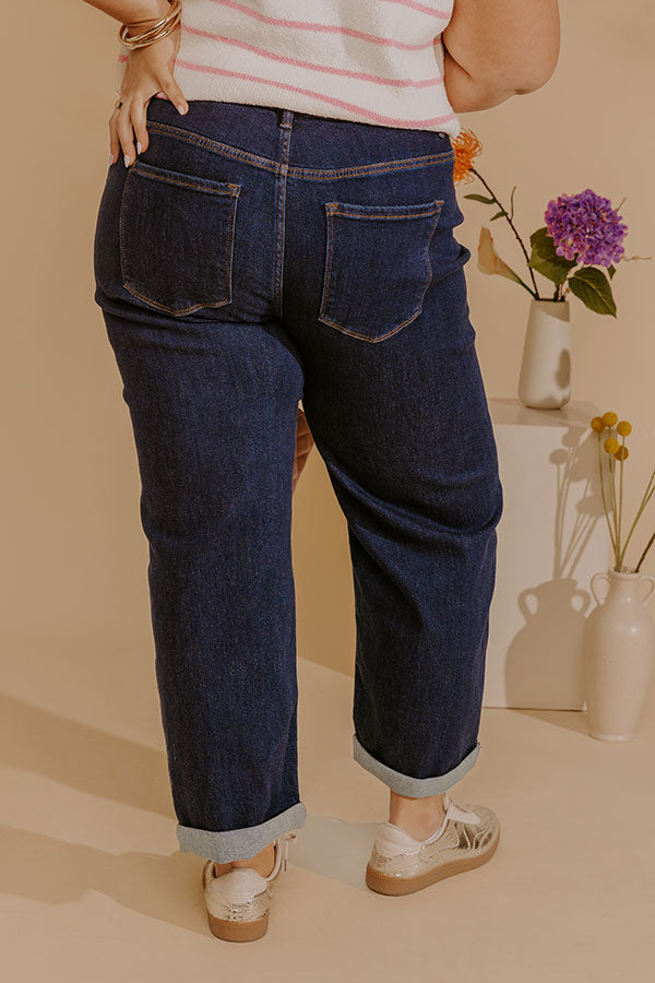 RISEN Margaret Midrise Slouchy Cropped Jean Curves Image - 4