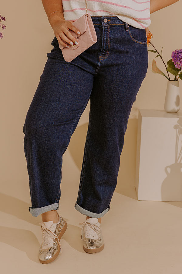 RISEN Margaret Midrise Slouchy Cropped Jean Curves Image - 2