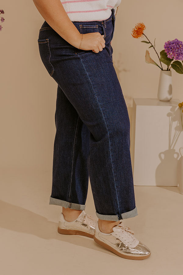 RISEN Margaret Midrise Slouchy Cropped Jean Curves Image - 3