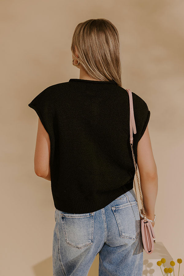 Bound In Style Knit Top in Black Image - 4