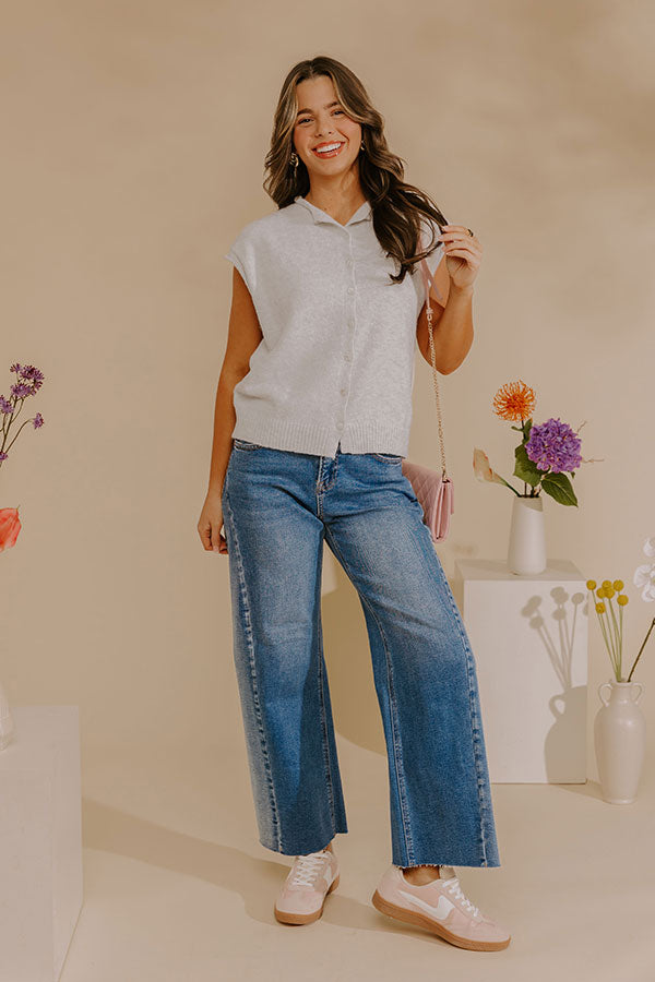 Bound In Style Knit Top in Light Grey Image - 4