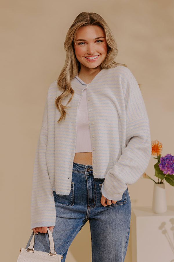 Modern Lines Knit Stripe Cardigan Image - 2