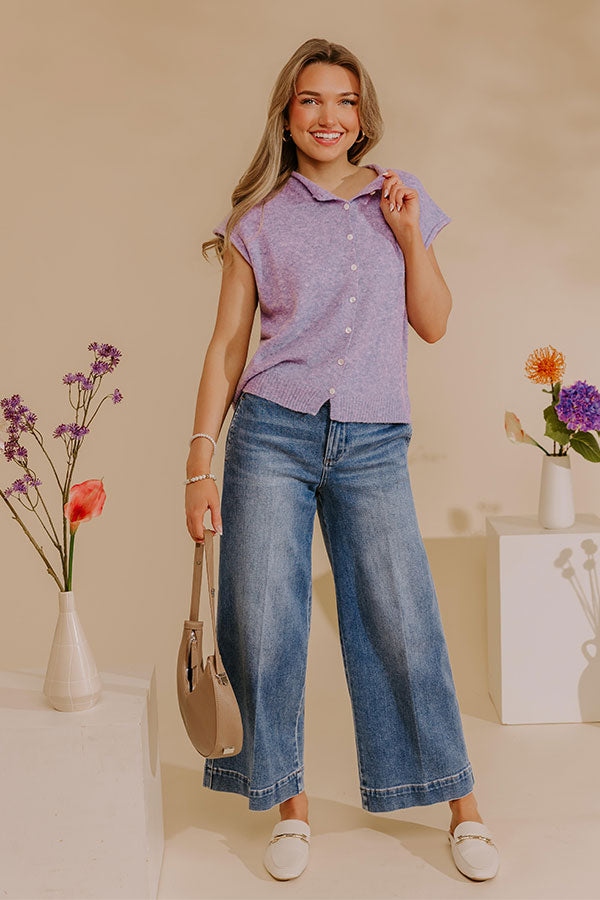 Bound In Style Knit Top in Lavender Image - 2