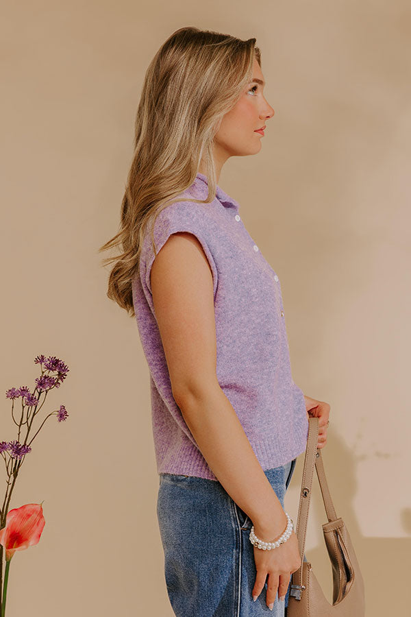 Bound In Style Knit Top in Lavender Image - 3
