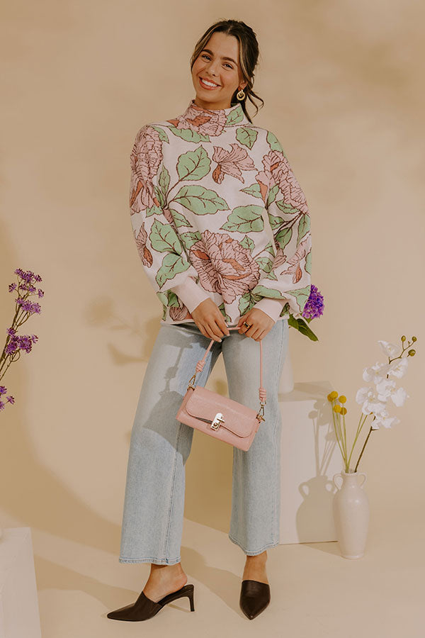 Metro Bloom Floral Knit Sweater Top Image - 3