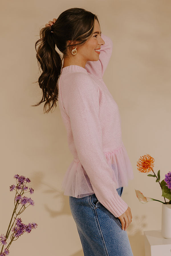 Sweet Embrace Peplum Knit Sweater Image - 4
