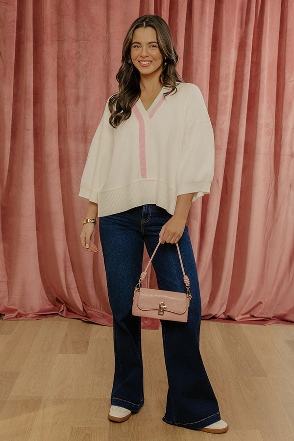 Spring Social Knit Sweater Top Image - 5