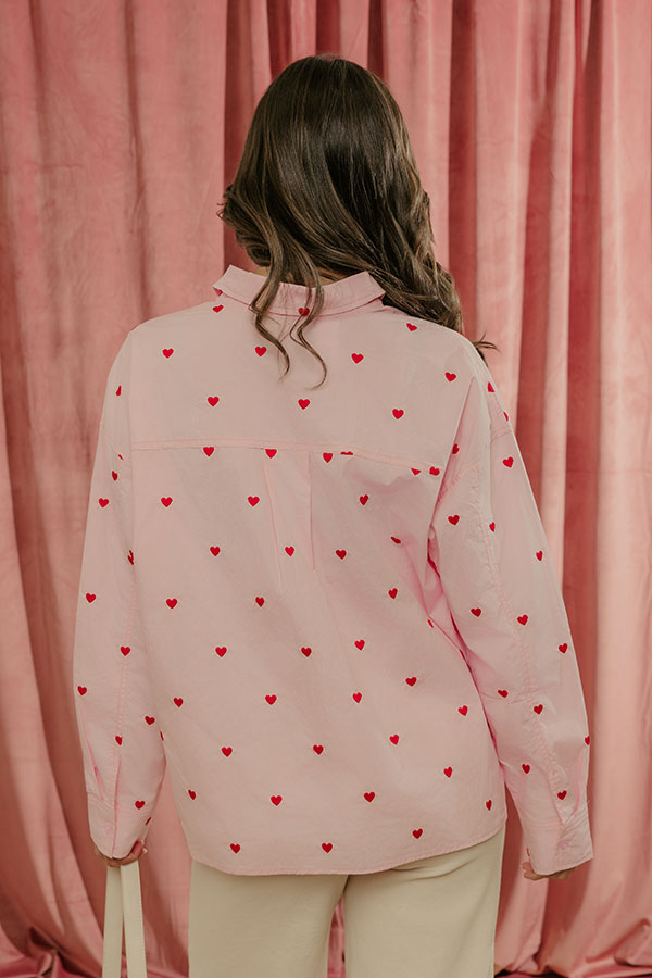 Modern Amour Embroidered Button Up Top Image - 3