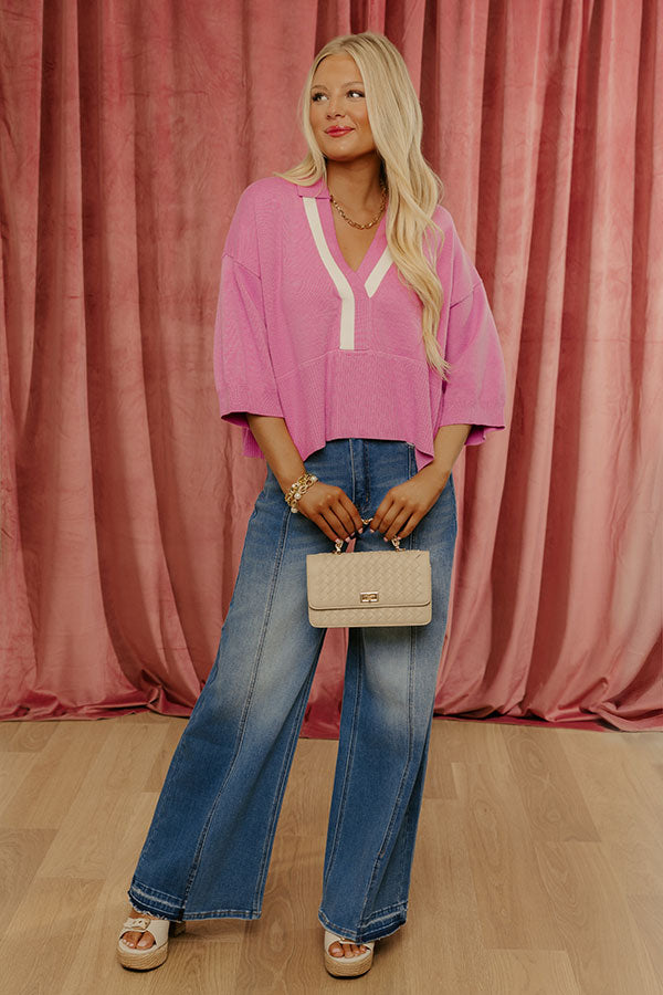 Effortless Ease Knit Top in Pink Image - 2