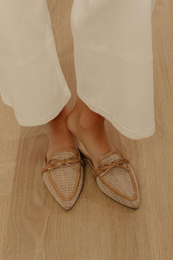 The Zamora Raffia Woven Flats Image - 1