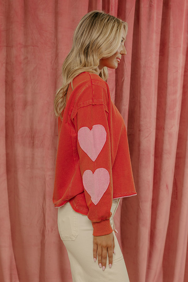 Cozy Little Heart Vintage Wash Sweatshirt Image - 3