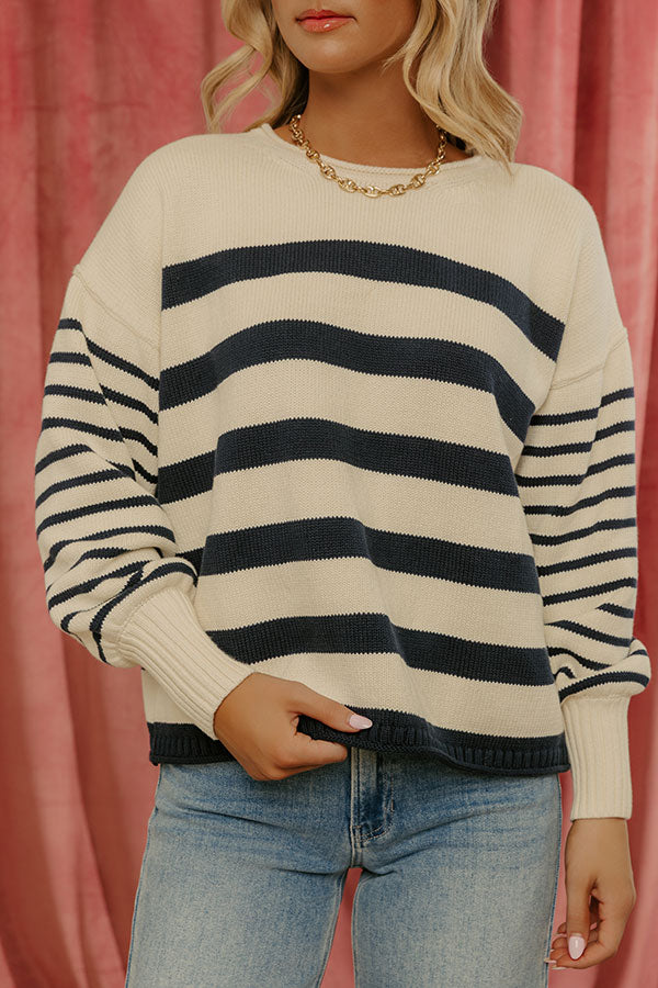 Yacht Club Cutie Stripe Knit Sweater Image - 1