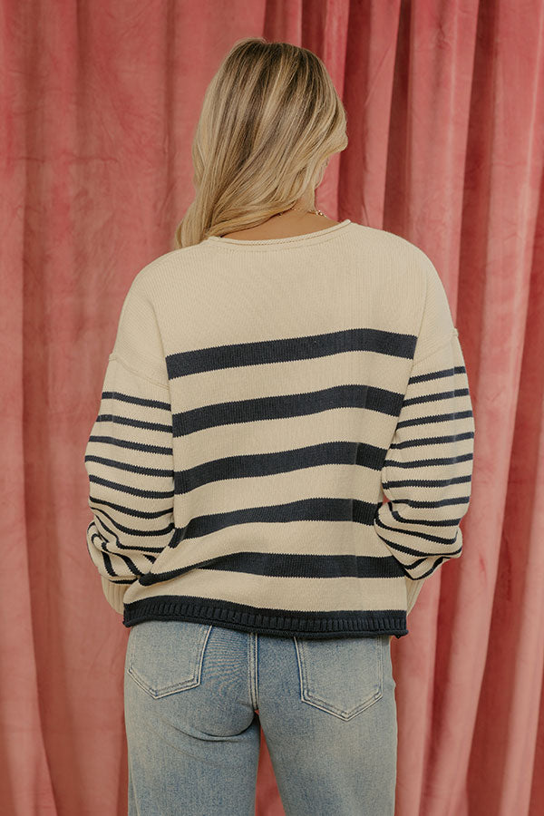 Yacht Club Cutie Stripe Knit Sweater Image - 4