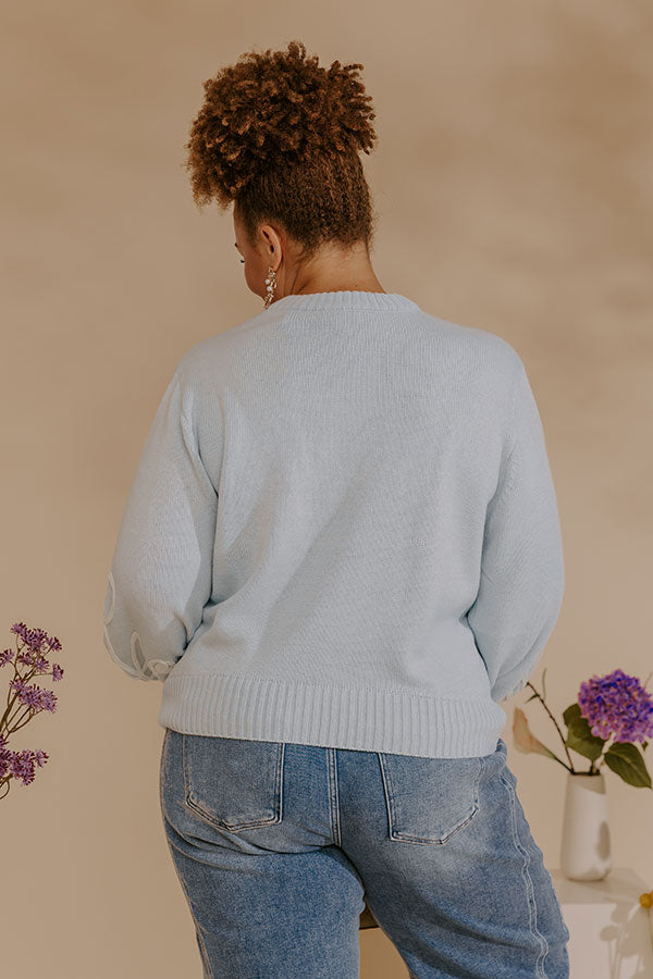 Daydream Darling Floral Embroidered Knit Sweater Curves Image - 5