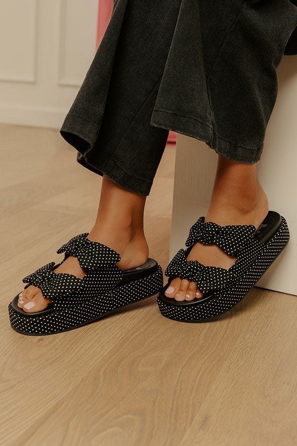 Lil Bit Knotty Polka Dot Sandal in Black Image - 3